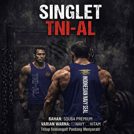 Kaos Singlet TNI - AL |  Combat Core – Edisi Angkatan Laut | Nyaman & Stylish