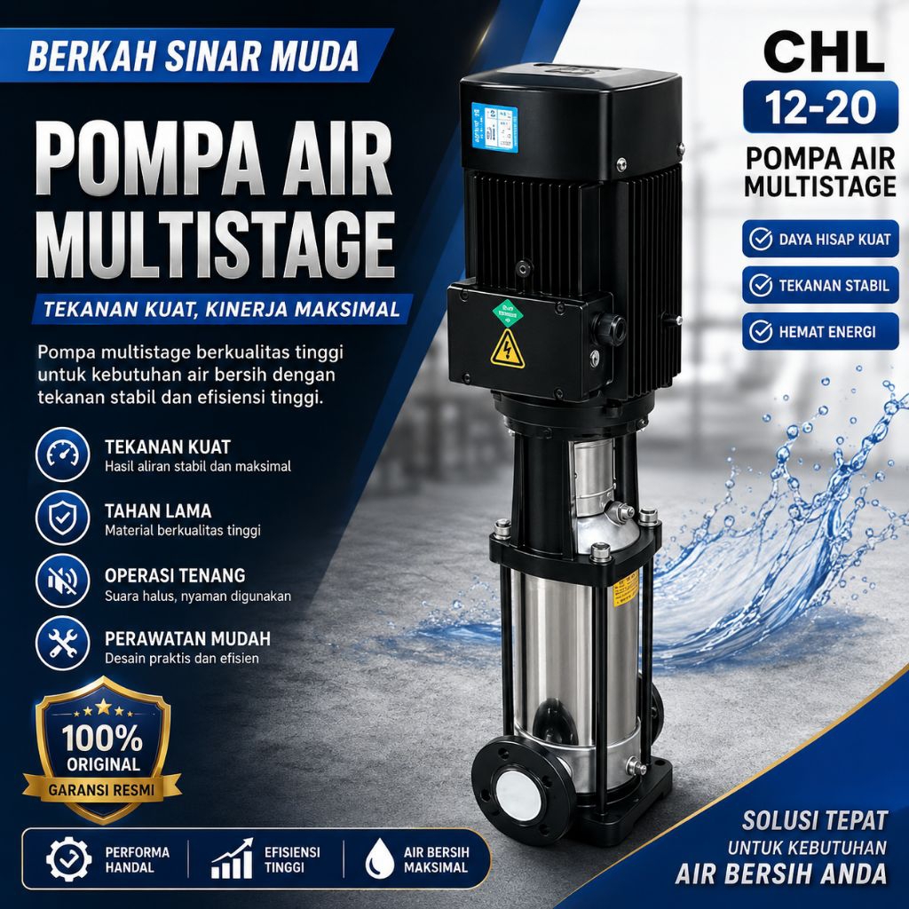 Pompa Jockey Pump Cnp CDLF 4-16 Pompa Booster Pump Transfer Air 4 HP - CNP CDLF 4-16