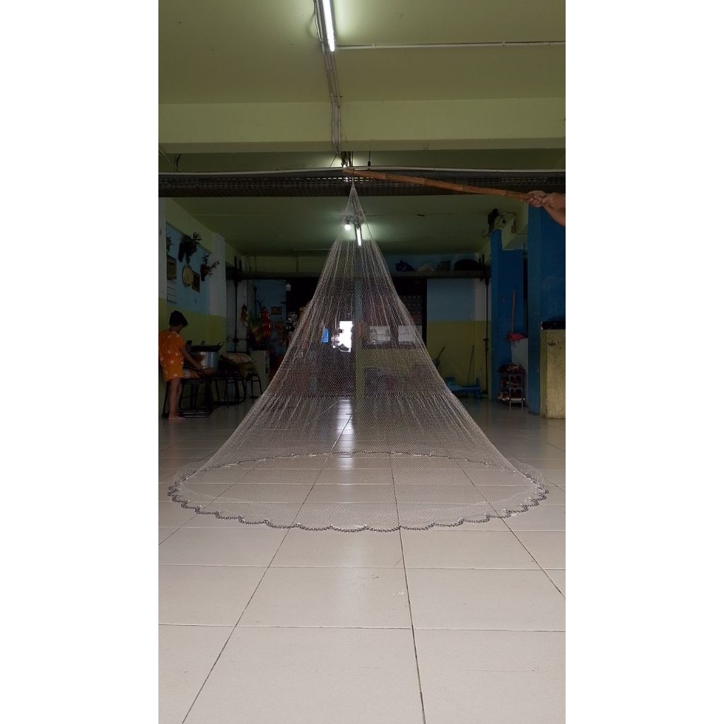 COD jala ikan,  jala lempar, jala udang 2,1 meter bahan senar lubang jari kelingking pemberat timah 