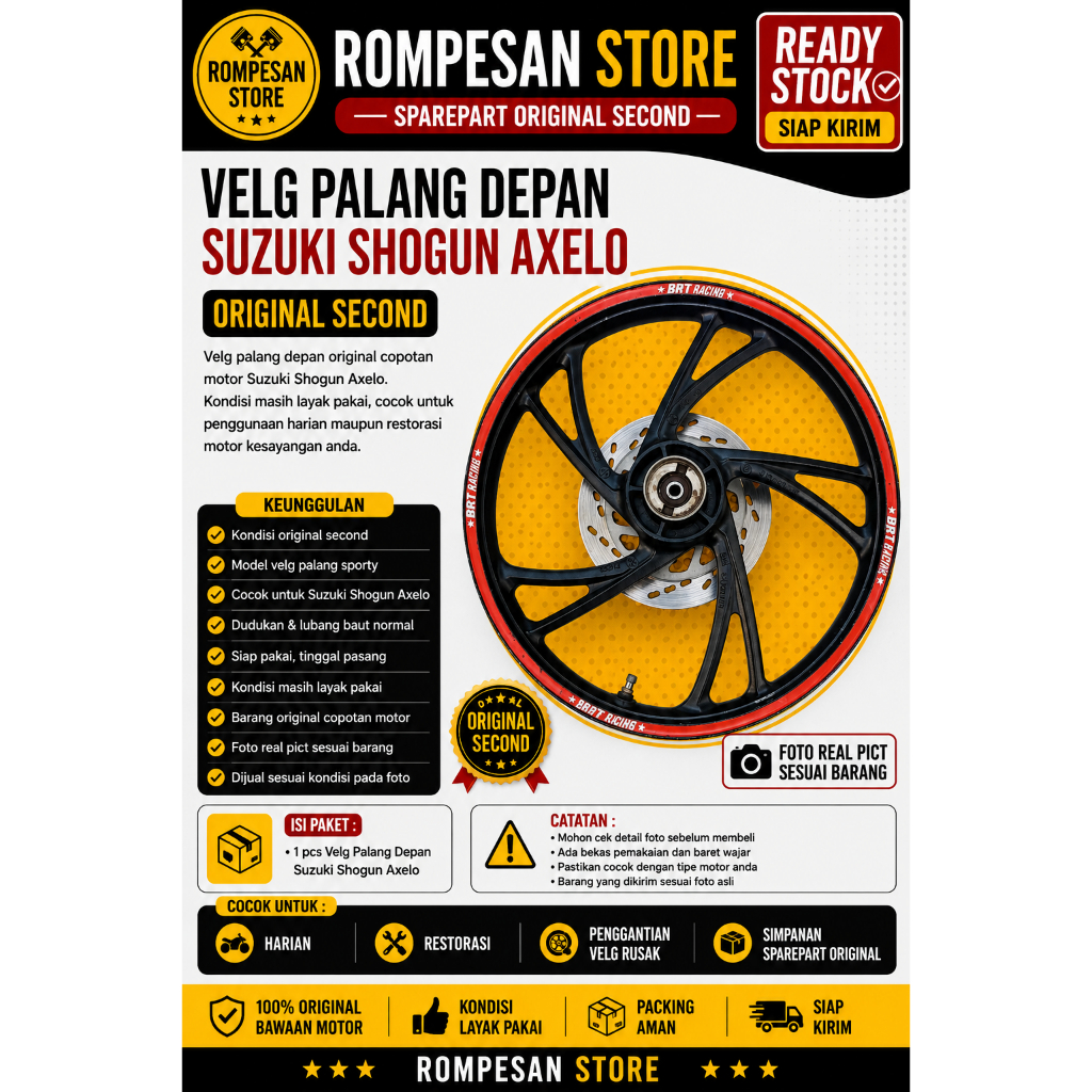 VELG PALANG DEPAN SUZUKI SHOGUN AXELO – ORIGINAL SECOND