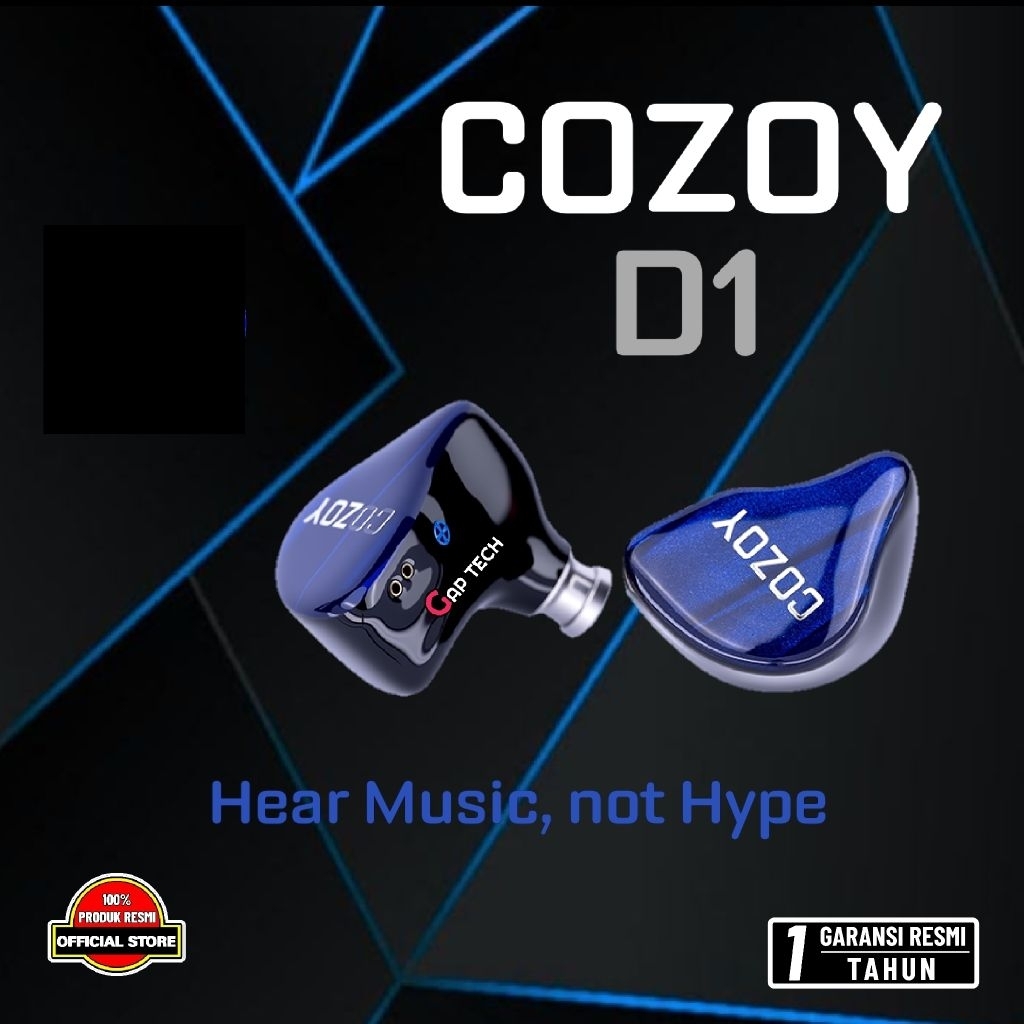 Cozoy D1 / D 1 - 10mm Dual Cavity Dynamic Driver In Ear Monitor Earphone / IEM Original