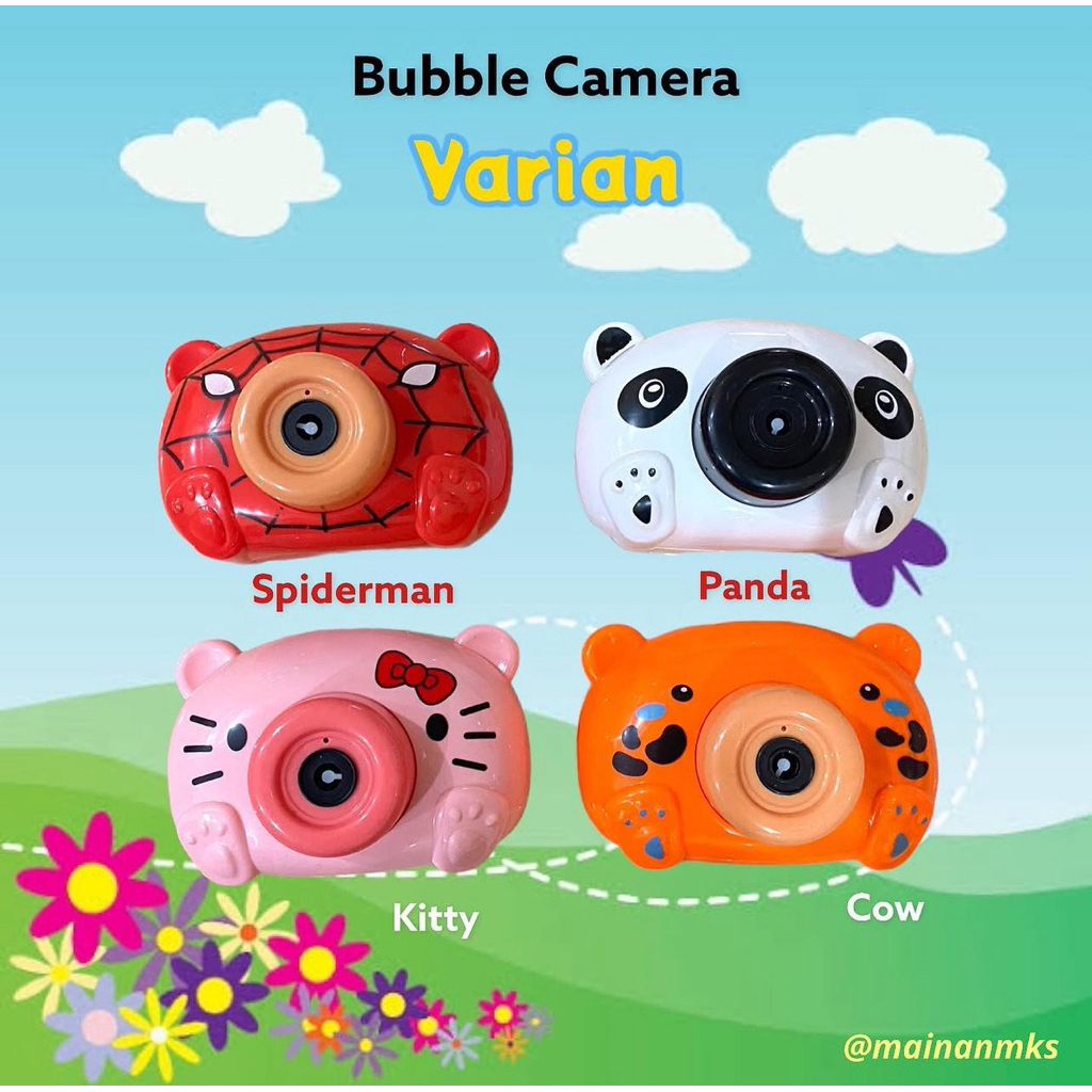 BUBBLE CAMERA HELLO KITTY SPIDERMAN PANDA COW