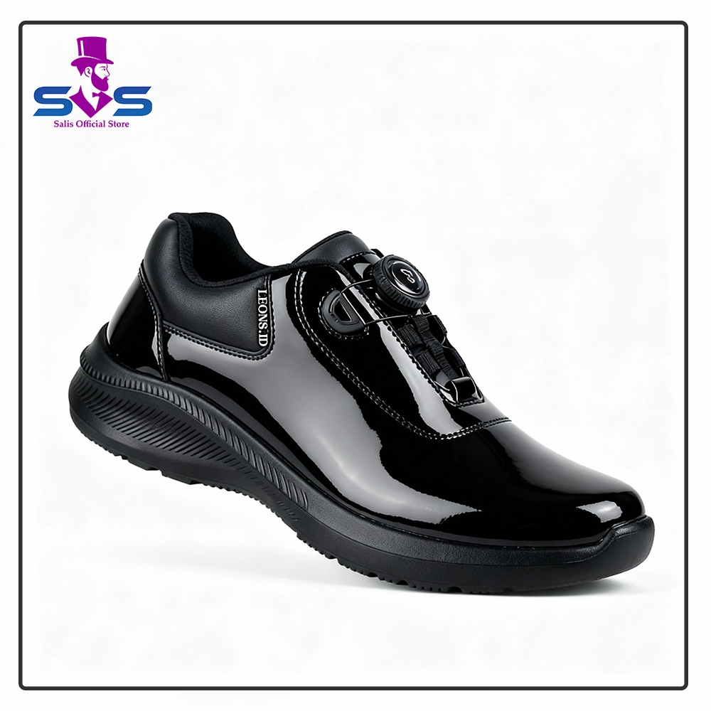 ZENICT FULL BLACK Sepatu Sneakers Pria Tali Putar Casual Formal Tactical ORIGINAL