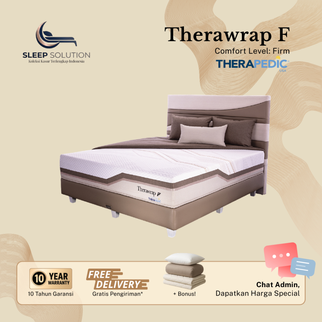 THERAPEDIC THERAWRAP F I Kasur Spring Bed | Matras Premium | 100x200, 120x200, 160x200, 180x200, 200