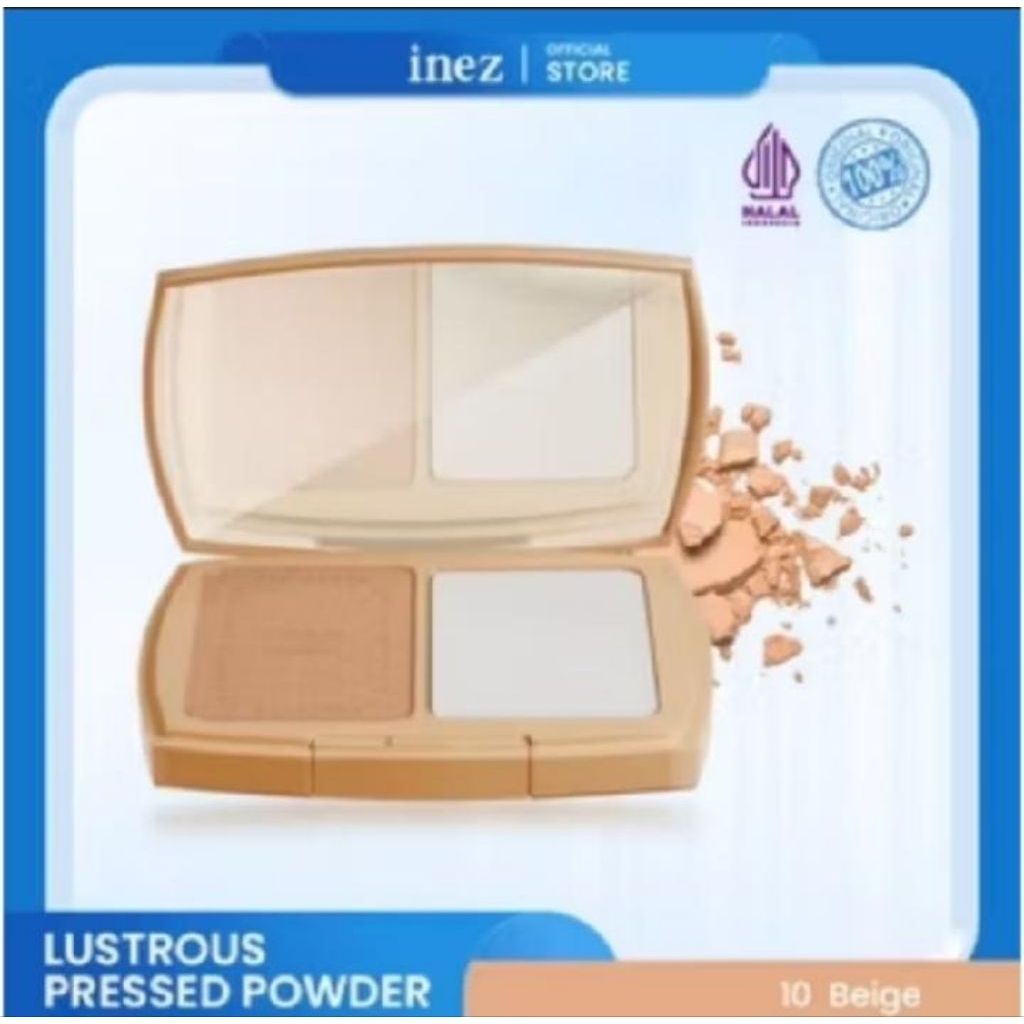 Inez Lustrous Pressed Powder Poudre Presse Brilante 10 Beige 12gr