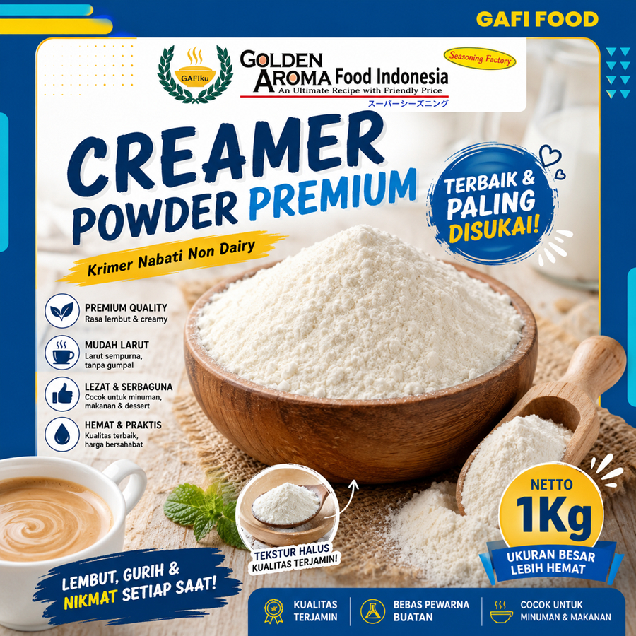 Creamer Powder Premium 1 kg Bubuk Creamer Krimer Nabati Non Dairy Kiloan Harga Murah Terbaik