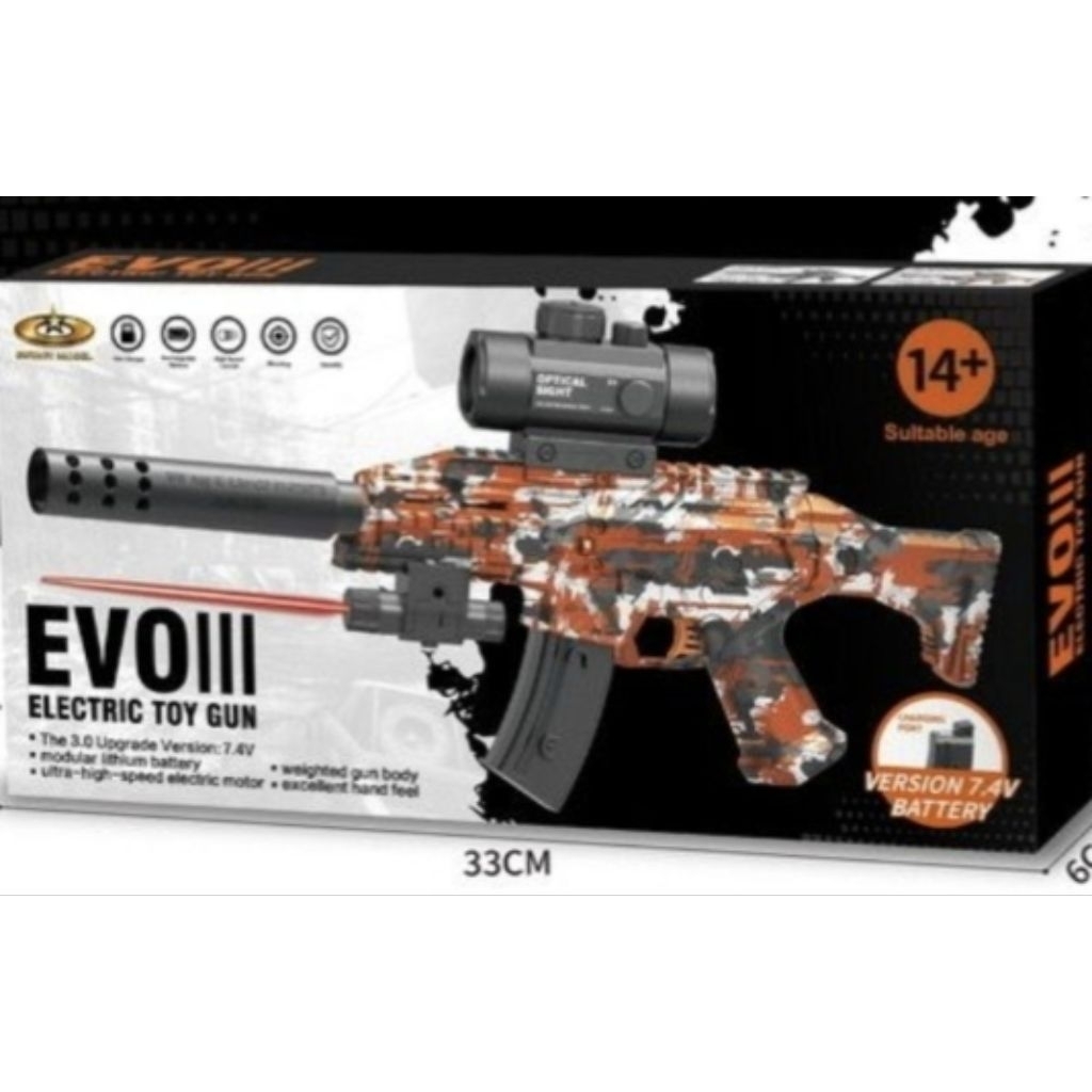 Mainan Tembak Air Elektrik UMP45 - Desain Ergonomis, Baterai Lithium, Efek Bubble Seru