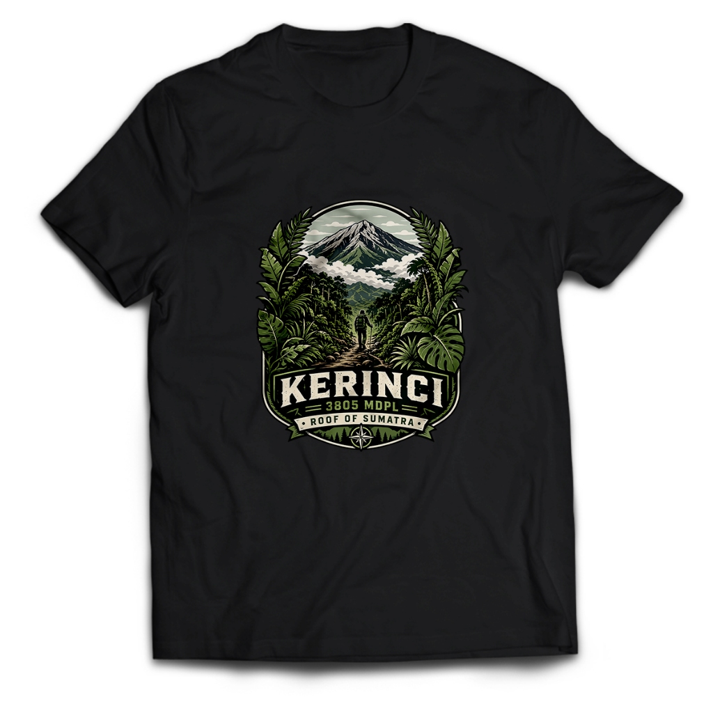 Kaos Pria Gunung KERINCI ROOF OF SUMATRA Dewasa Baju Atasan Unisex PakeKaos