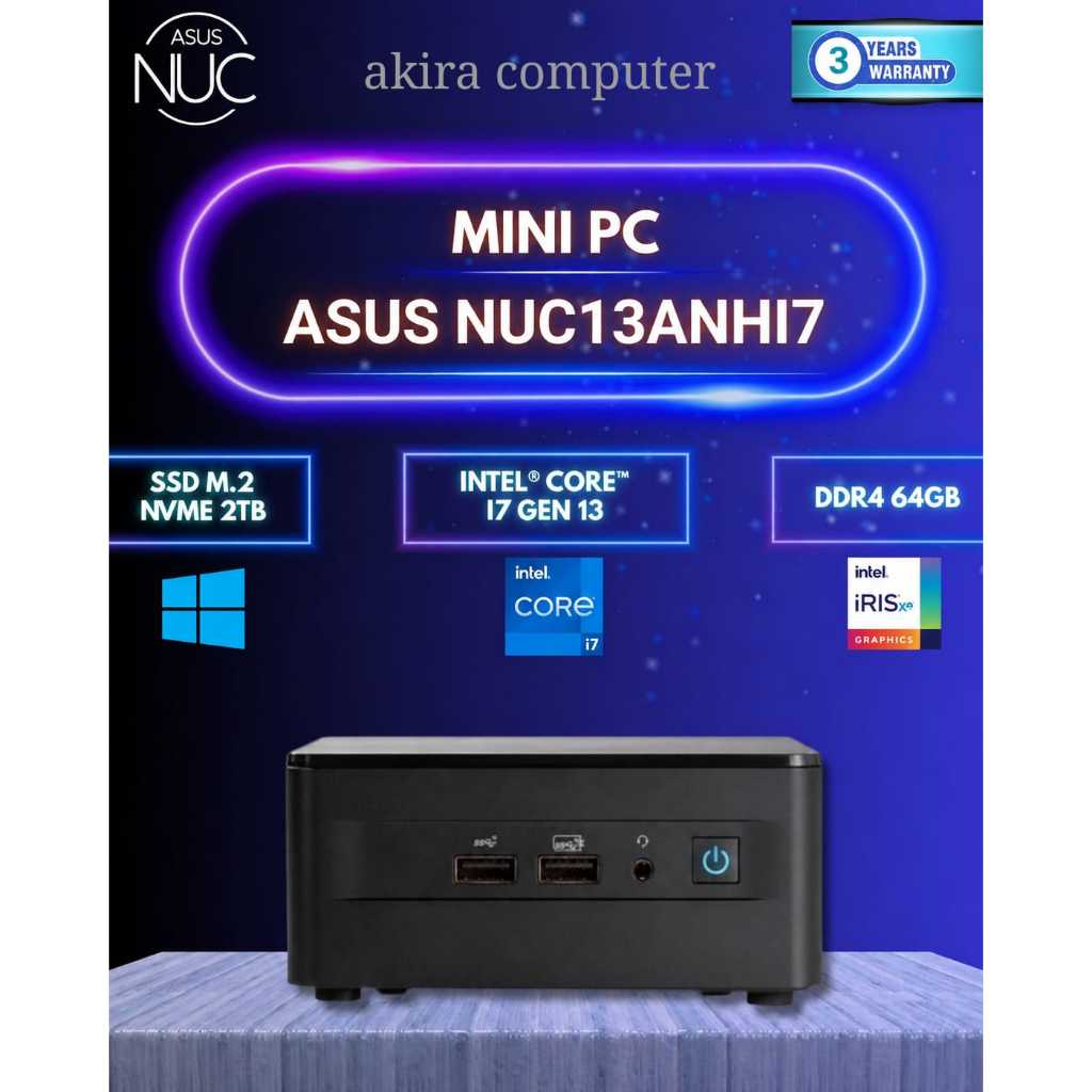 MINI PC ASUS NUC i7 GEN 13 FULLSET WIN11 +RAM +SSD |ASUS NUC13ANHH7