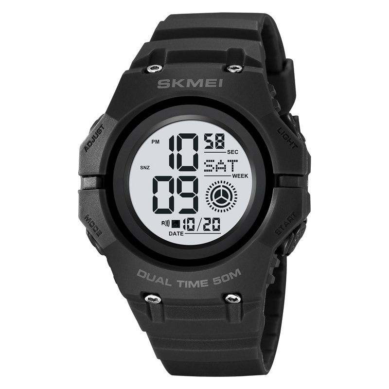 Jam Tangan Pria Digital SKMEI 2261 BLACK WHITE WR 30M