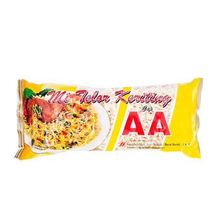 AA Mie Telor Keriting Cap Isi 4 Keping 220 Gram Mie Instan Praktis Mi Telur 220gr Kecil Cap AA