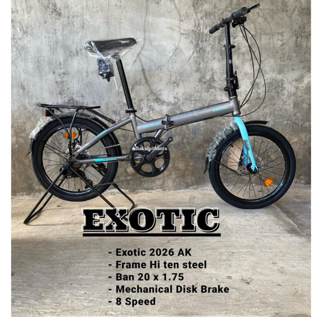 Sepeda Lipat ring 20 Exotic 2026 AK | Sepeda Lipat Exotic 2026 AK ukuran 20 inch