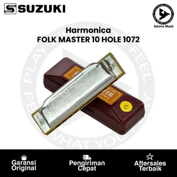 Harmonika Suzuki Folk Master 10 Hole 1072 Nada G Original