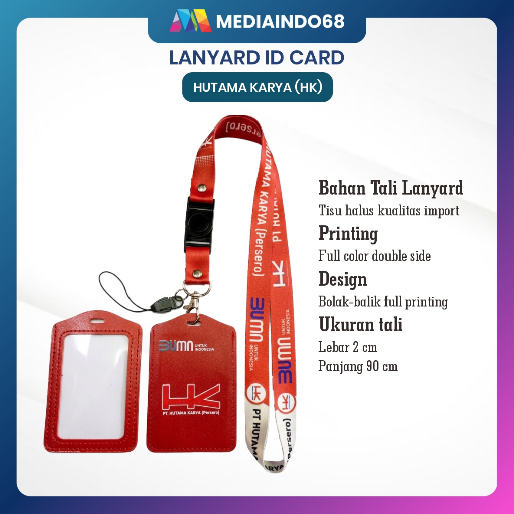 PT HUTAMA KARYA (Persero) Lanyard Gantungan ID Card , StrapHP, Flashdisk,Kunci