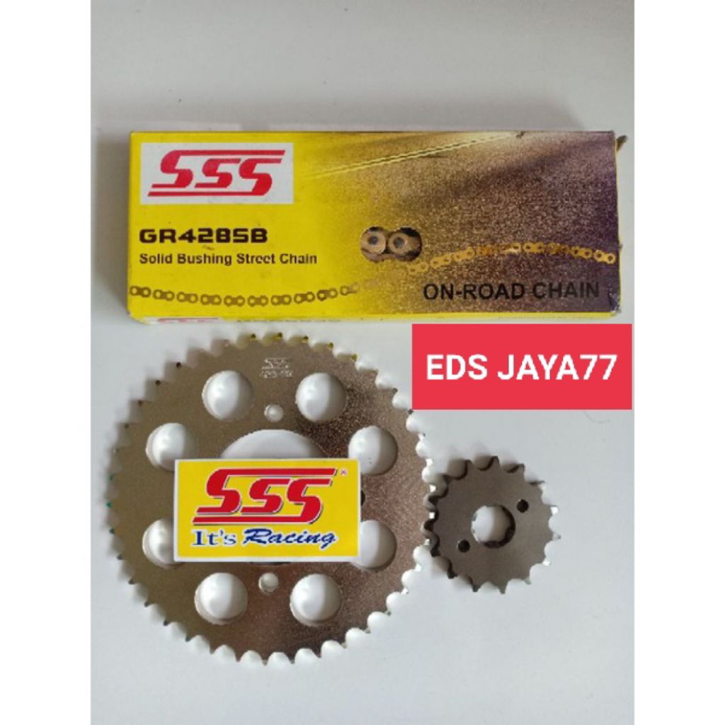 gir set sss 415 428 ninja 150R ninja R rantai gold sss original