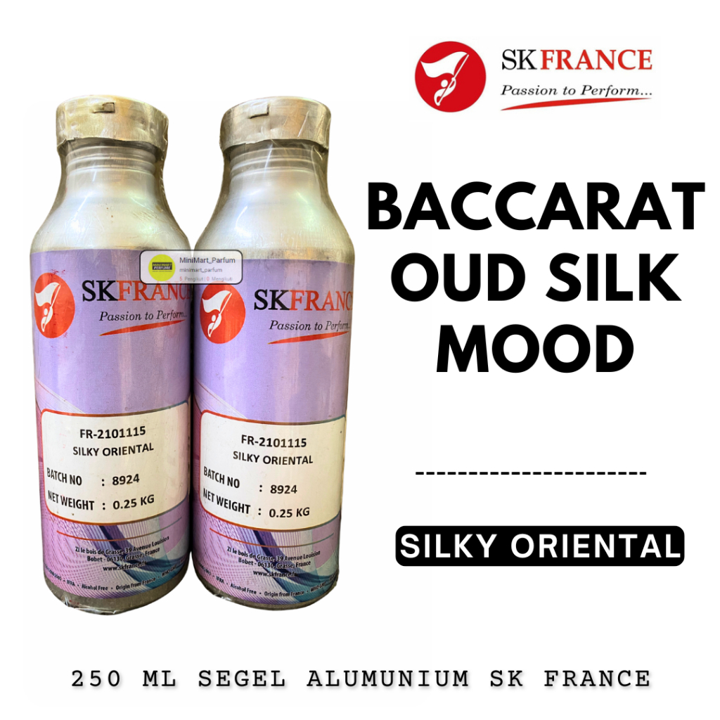 Bibit Parfum Oud Silk Mood SK FRANCE 250 ML SEGEL Alumunium Silky Oriental