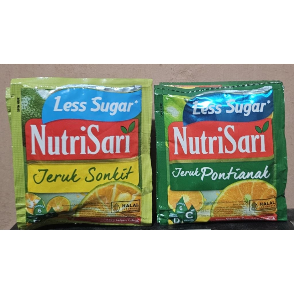 [5 Sachet] Nutrisari Less Sugar Jeruk Sonkit&Pontianak