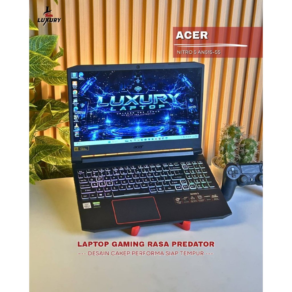 LAPTOP GAMING ACER NITRO 5 AN515-55 CORE I5 NVIDIA GEFORCE RTX 2060 RAM 16GB SSD 512GB RGB SECOND