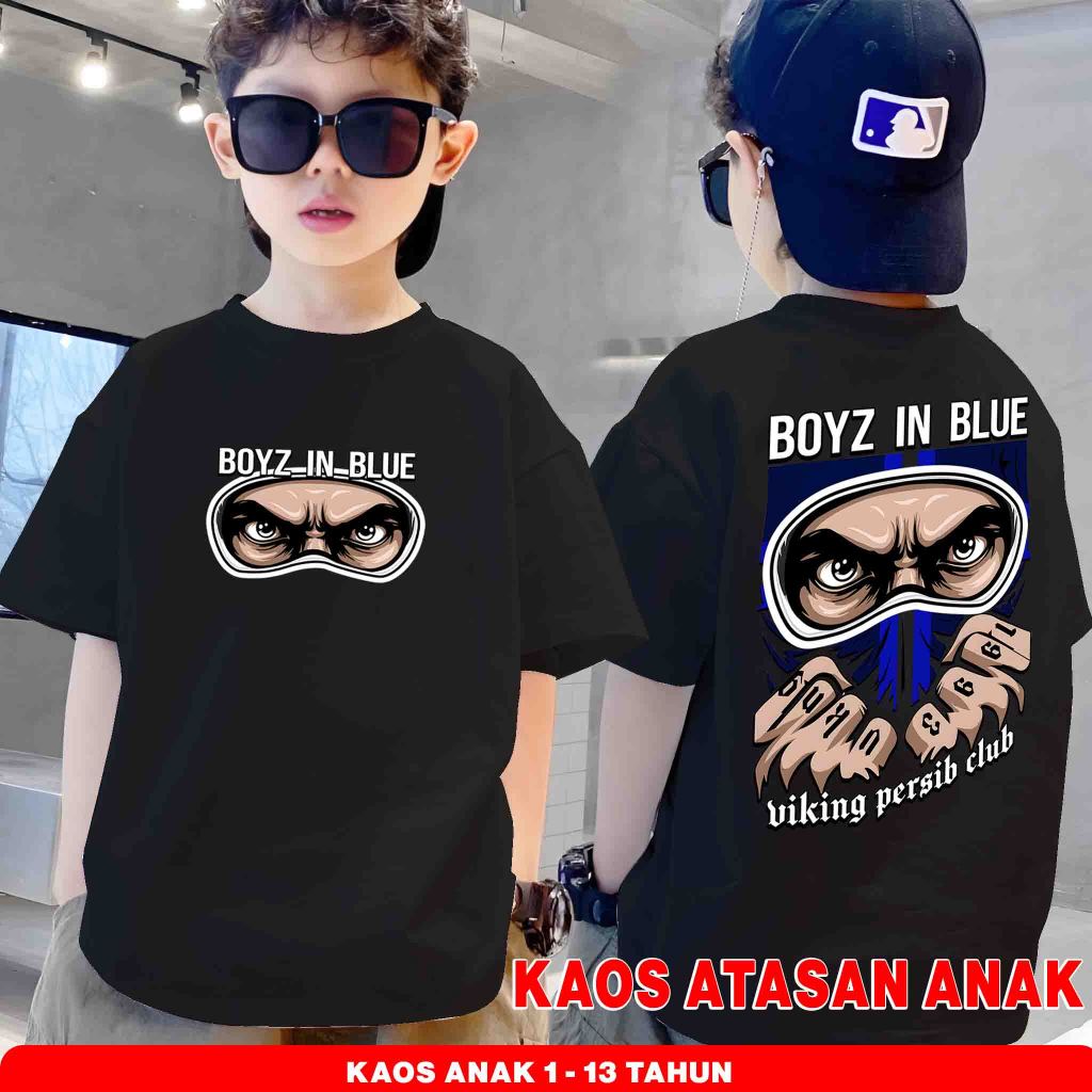Tshirt Anak Cowok Usia 1 - 12 tahun Sablon Persib Boyz In Blue Bahan Nyaman Dipakai Sehari Hari