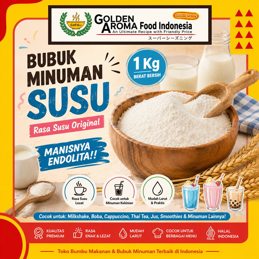 Bubuk Minuman Susu 1 Kg Serbuk Minuman Rasa Susu Powder 1Kg Kiloan Olahan Enak Murah Kekinian Golden