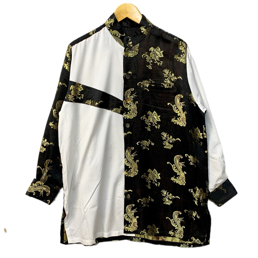 kode A1259  freesize kemeja vintage kemeja mewah kemeja sultan kemeja silk kemeja polyster kemeja ja