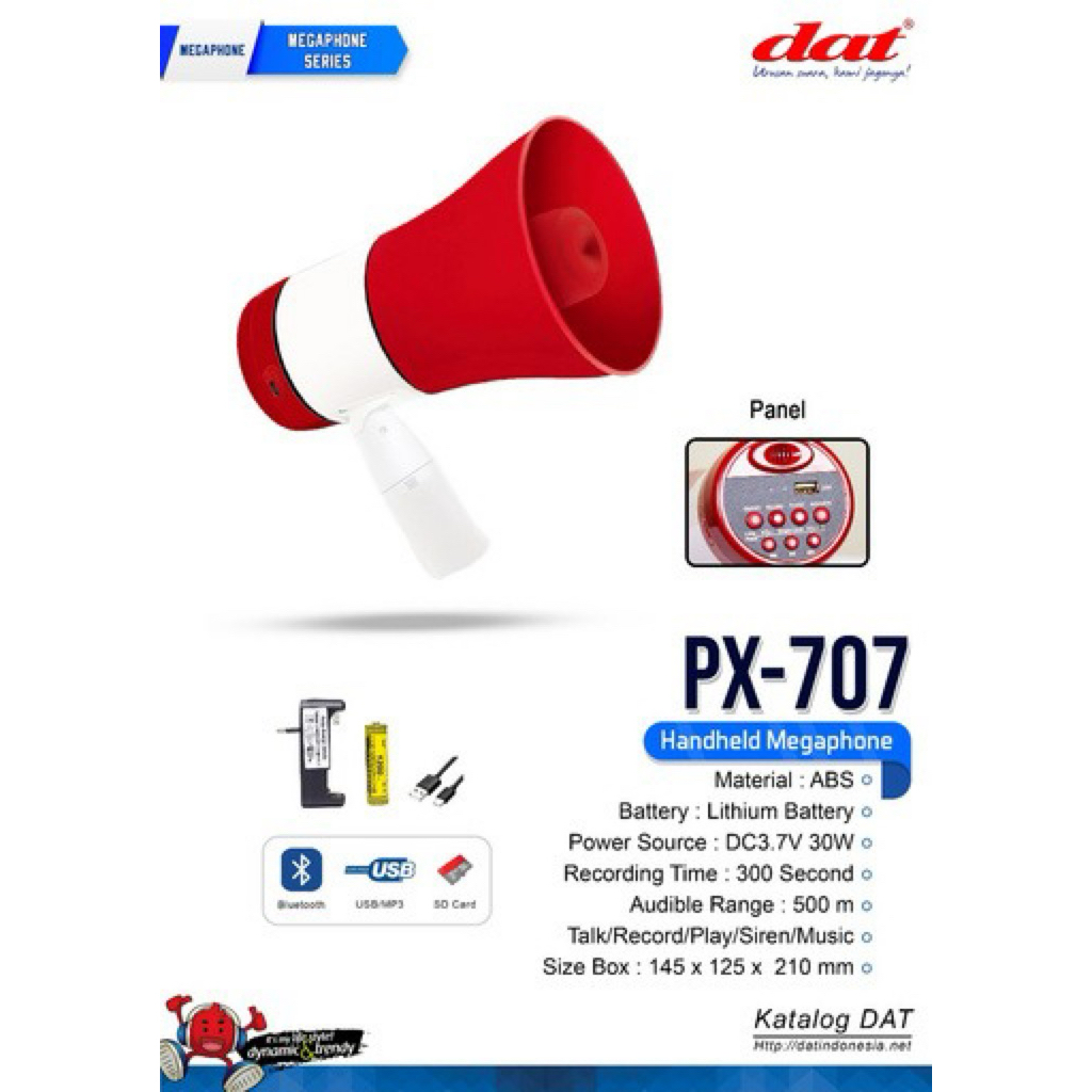 DAT MEGAPHONE PX 707 BLUETOOTH TOA