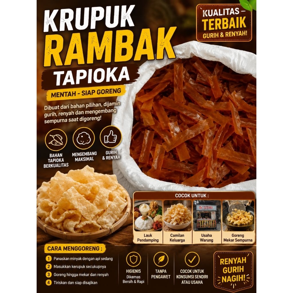 krupuk rambak tapioka gurih