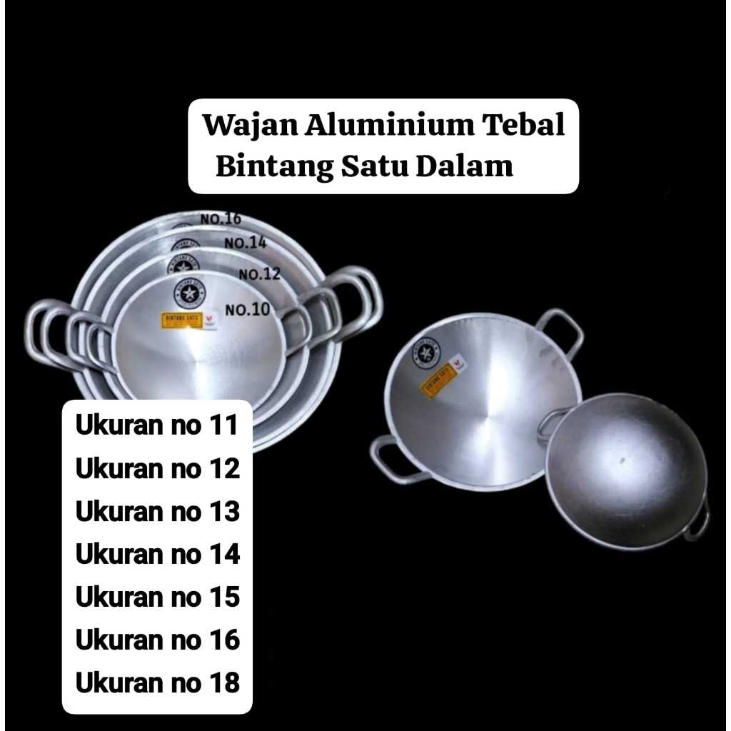 Wajan Aluminium Tebal Bintang Satu