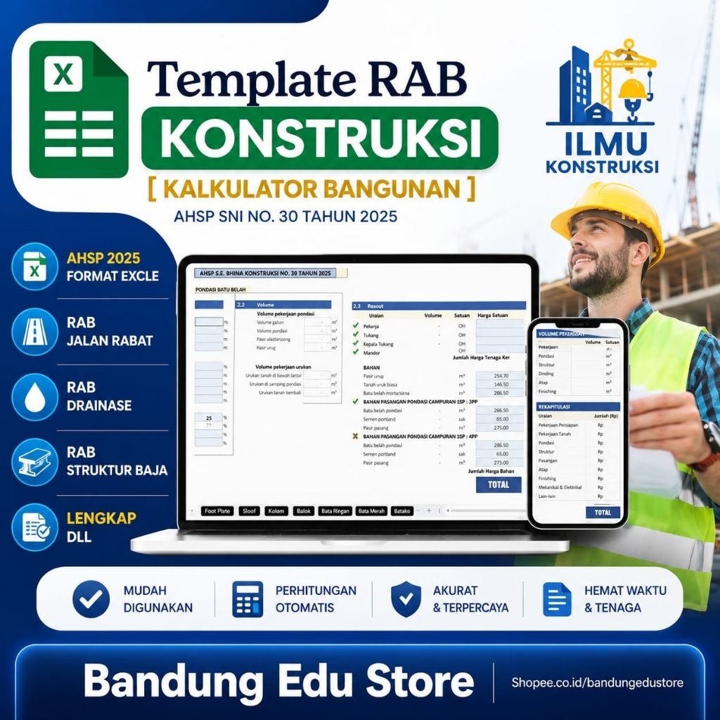 Aplikasi RAB Otomatis || Free  AHSP  2025 Format Exel