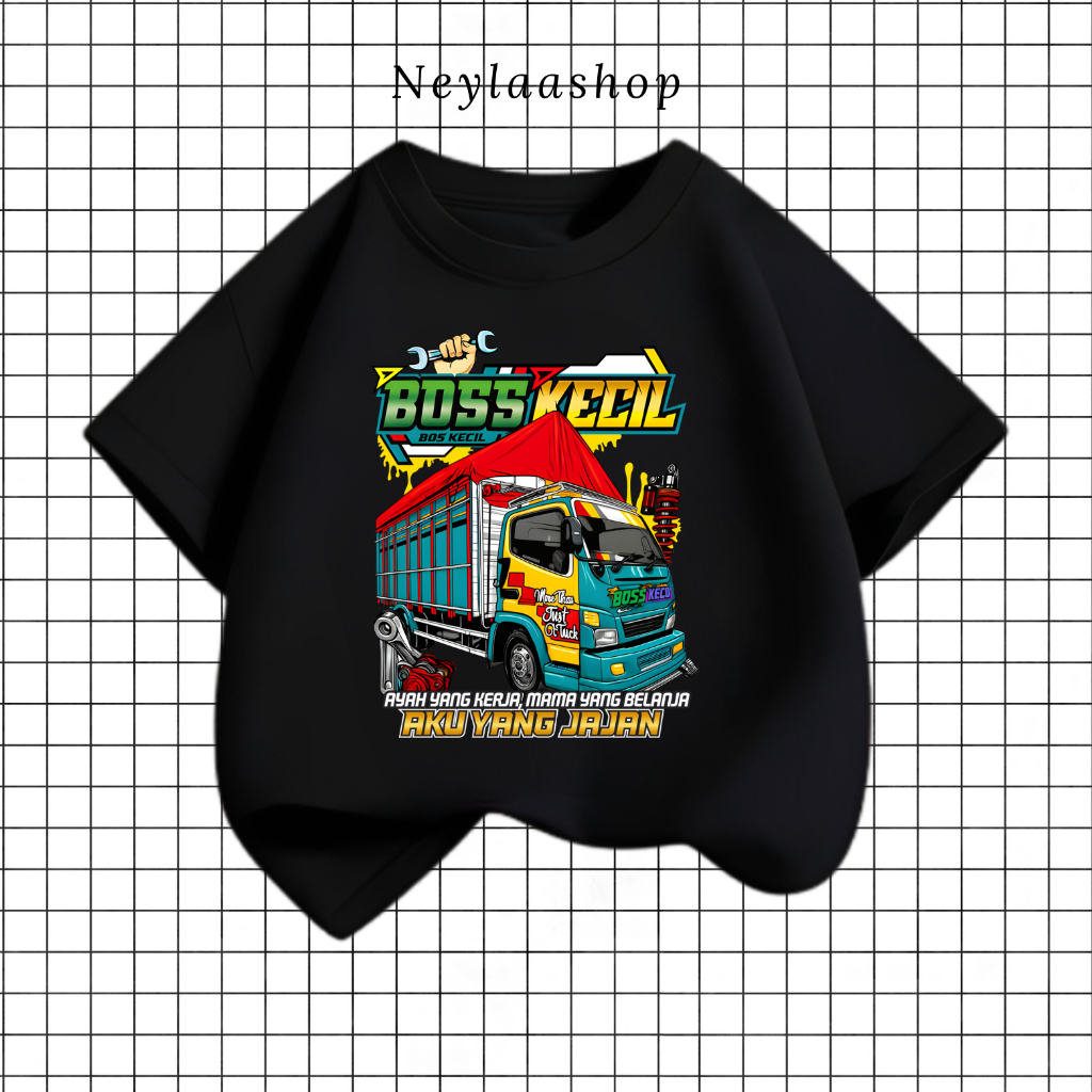 Kaos Anak Anak Karakter TRUCK BOS KECIL Umur 2-16 Tahun