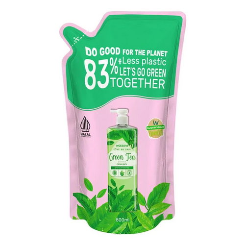 Sabun Mandi Cair 800 ml Merek WATSON Aroma Green Tea