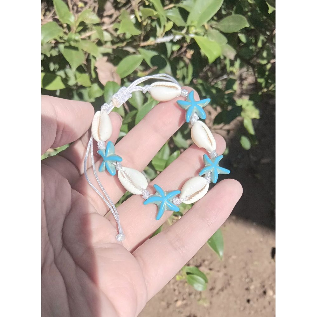 gelang kerang kuwuk bintang warna/gelang kerang kuwuk denpasar