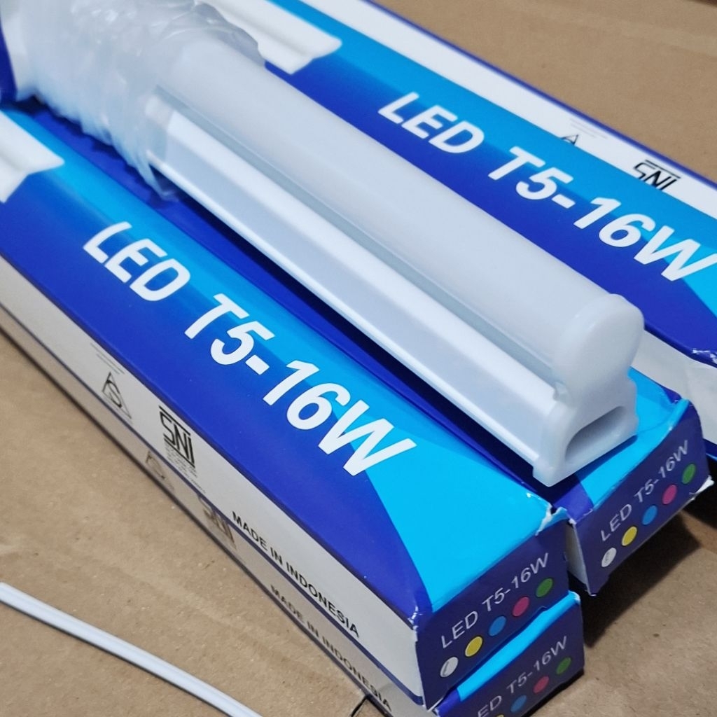 LAMPU NEON LED T5 4WATT 8WATT 12WATT DAN 16 WATT TERSEDIA WARNA PUTIH KUNING DAN BIRU