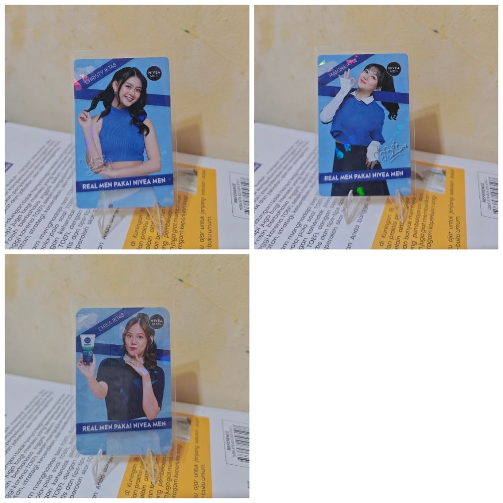 Photocard - PC Christy, Marsha, & Chika JKT48 x Nivea