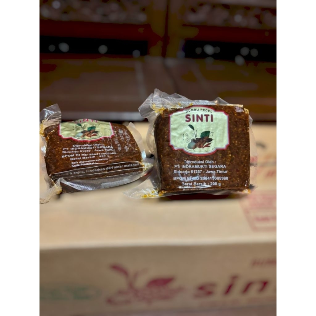 Bumbu sambal pecel Sinti 1 dus 6kg isi 30x200gr