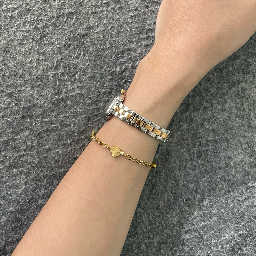 GELANG LOVE TITANIUM ANTI KARAT EMBOSS 750