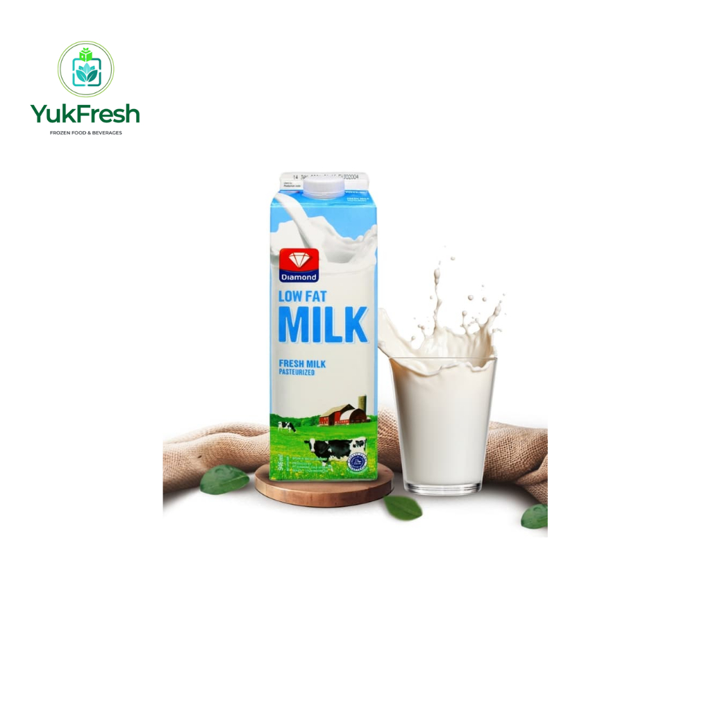 Diamond Fresh Milk Rendah Fat / Susu Fresh Milk Rendah Lemak Diamond 946ML - YukFresh