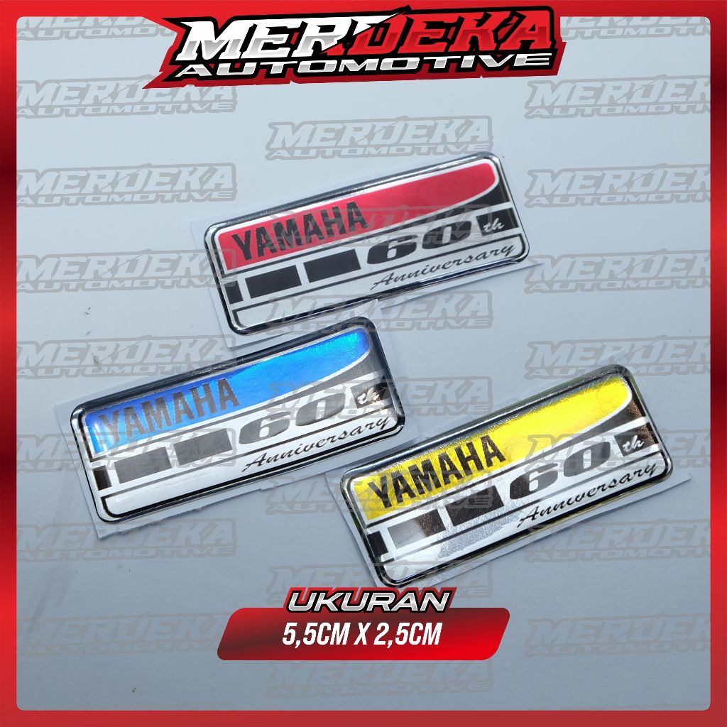 emblem timbul 60th anniversary yamaha / emblem yamaha 60th anniversary
