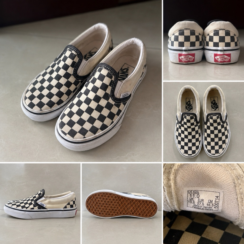 preloved sepatu anak laki laki boys shoes slip on Vans sneaker