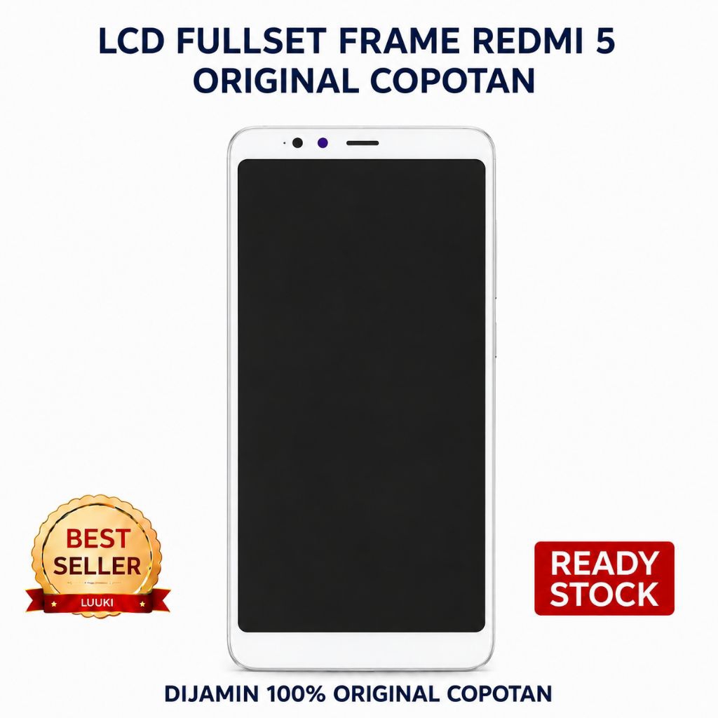 LCD Fullset Frame Redmi 5 Original Copotan