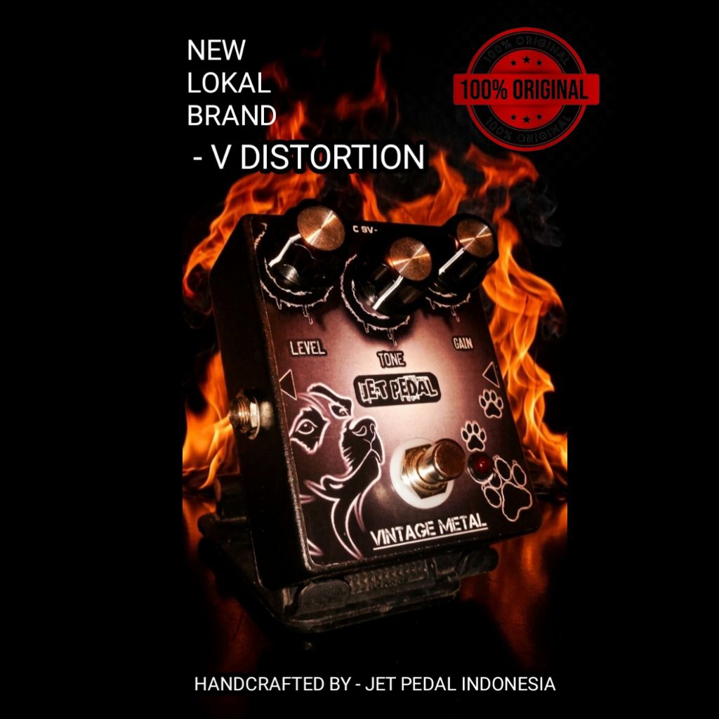 efek gitar distorsi vintage metal by jet pedal Indonesia