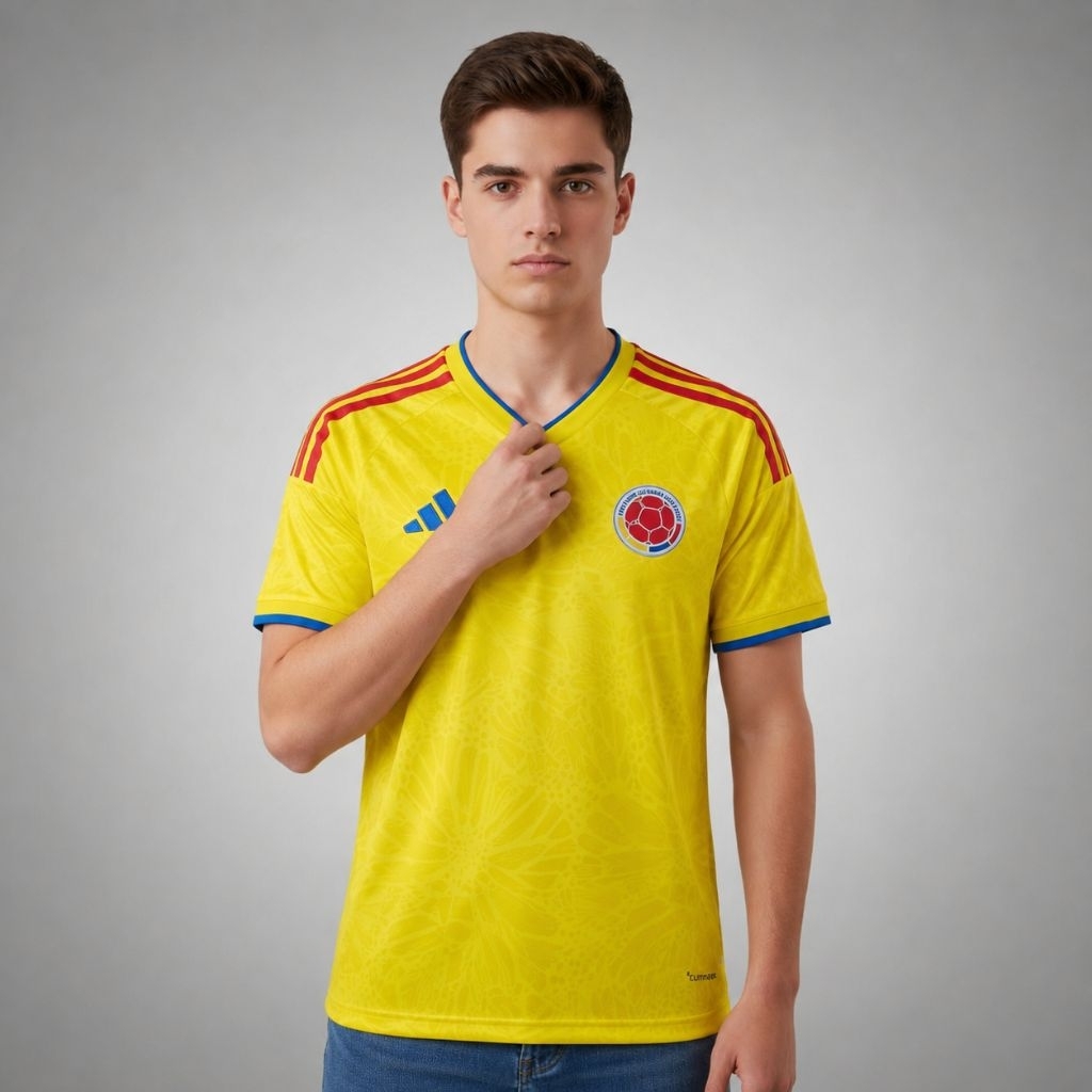 Jersey Colombia Home World Cup 2026 Grade Original - Jersey Colombia Piala Dunia Terbaru High Qualit