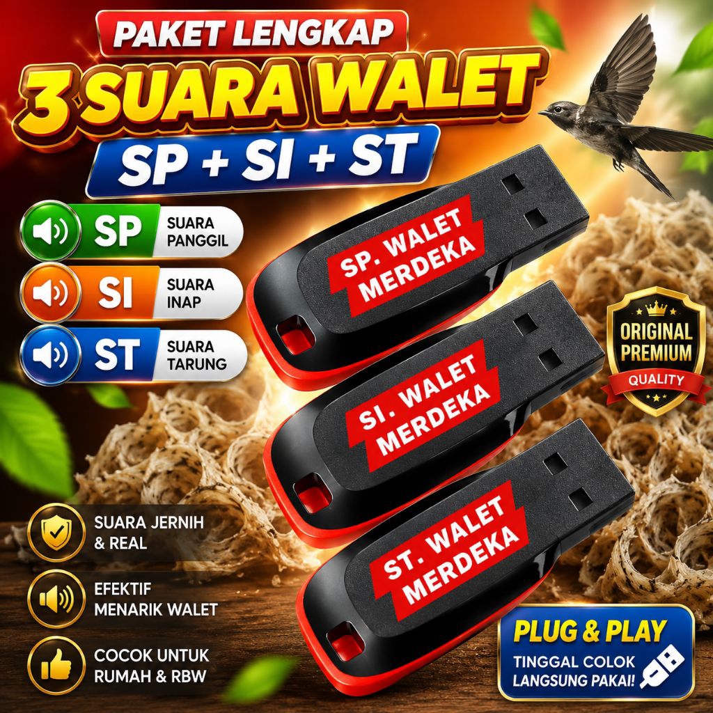 SUARA WALET MERDEKA | LENGKAP SP SI ST | 100% KUALITAS BERMUTU & TERJAMIN