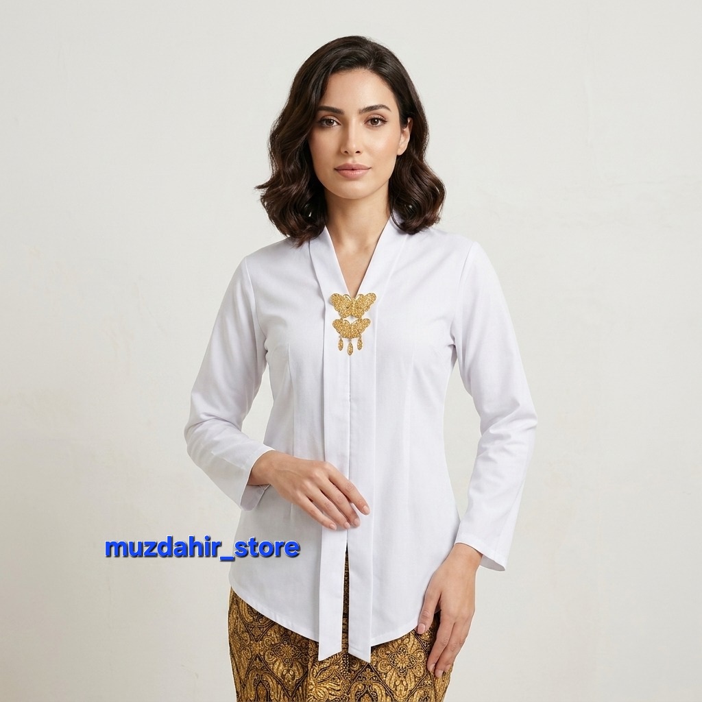 Kebaya Kartini Modern Simple / Baju Kebaya Wisuda Remaja Kekinian / Atasan Kebaya Encim Elegant