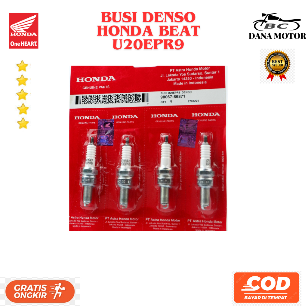 Busi Denso U20 Bebek / Busi Denso U20 Matic Ori / Busi denso Original Premium - U20EPR9