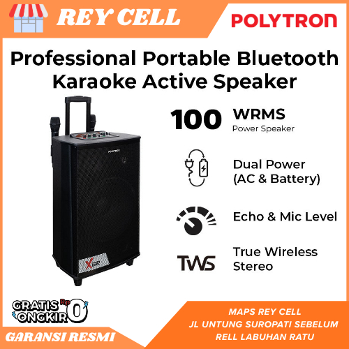 SPEAKER POLYTRON 15INC  Professional Portable Bluetooth Karaoke Speaker PAS PRO15F7