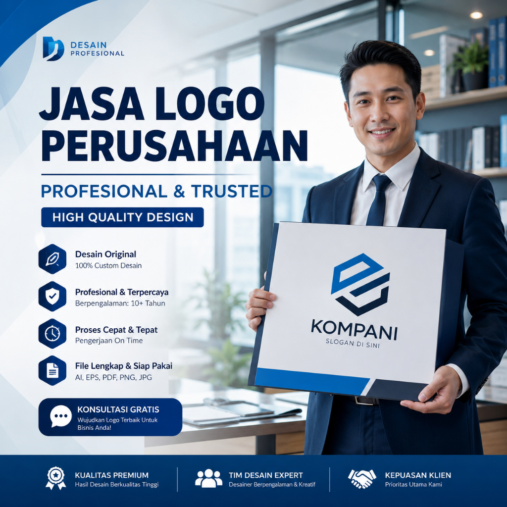 Jasa Pembuatan Logo Modern Premium Custom Branding Bisnis