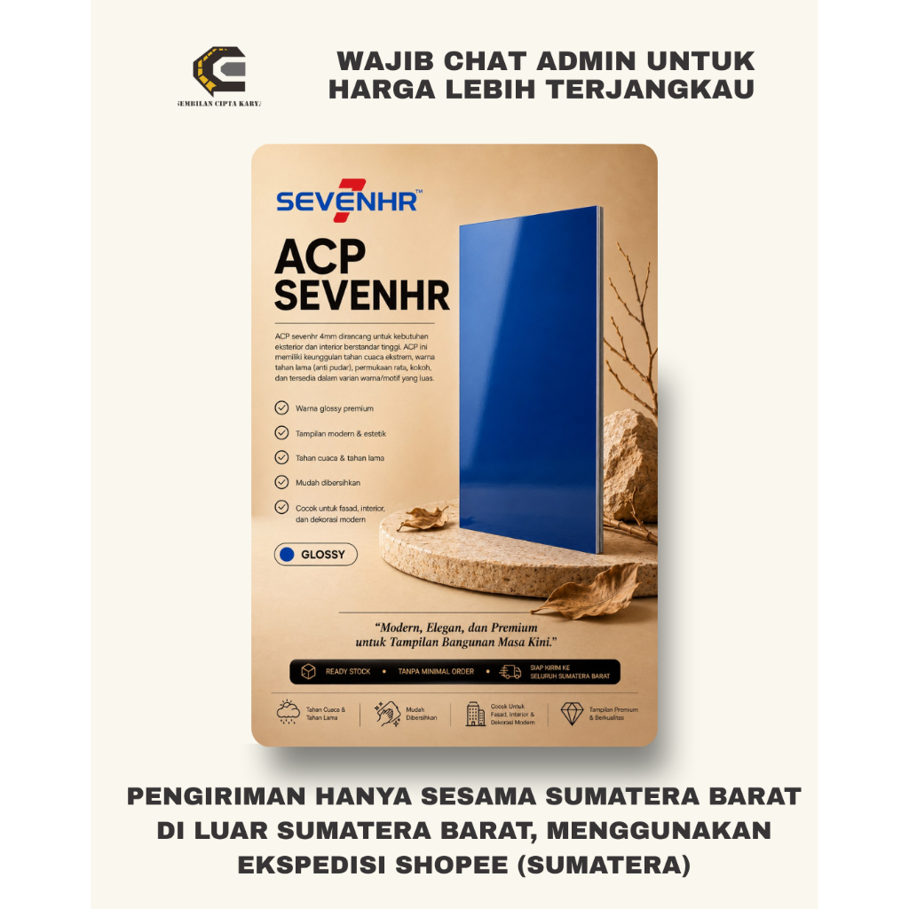 (WAJIB CHAT ADMIN) ACP SEVEN HR 4mm PVDF (Glossy)