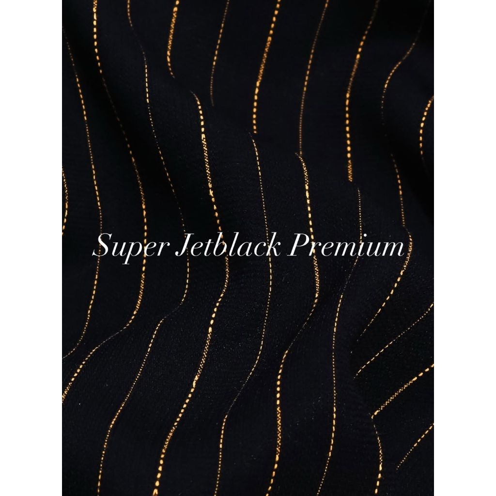 kain meteran super jetblack salur premium/kain jetblack salur/kain jetblack