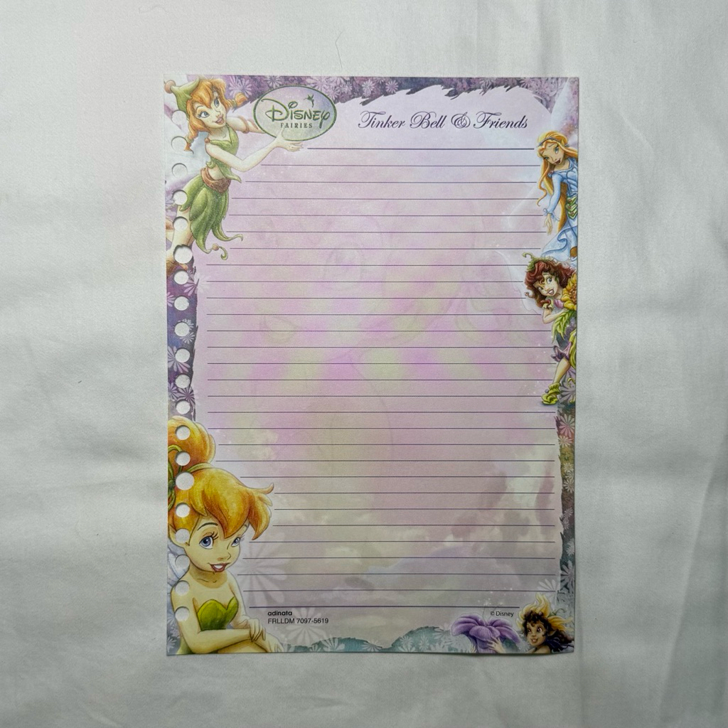 Vintage Binder / Kertas Orji / File Disney Tinkerbell / Seri Langka / Limited Edition